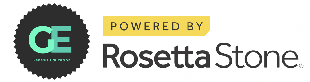 Genesis Education × Rosetta Stone 标识